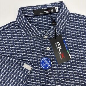 RLX Ralph Lauren AOP Wicking Performance Golf Polo Shirt Men's Medium NEW